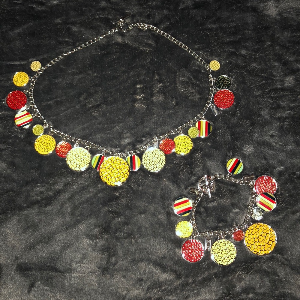Coach Toggle Necklace and Bracelet Set